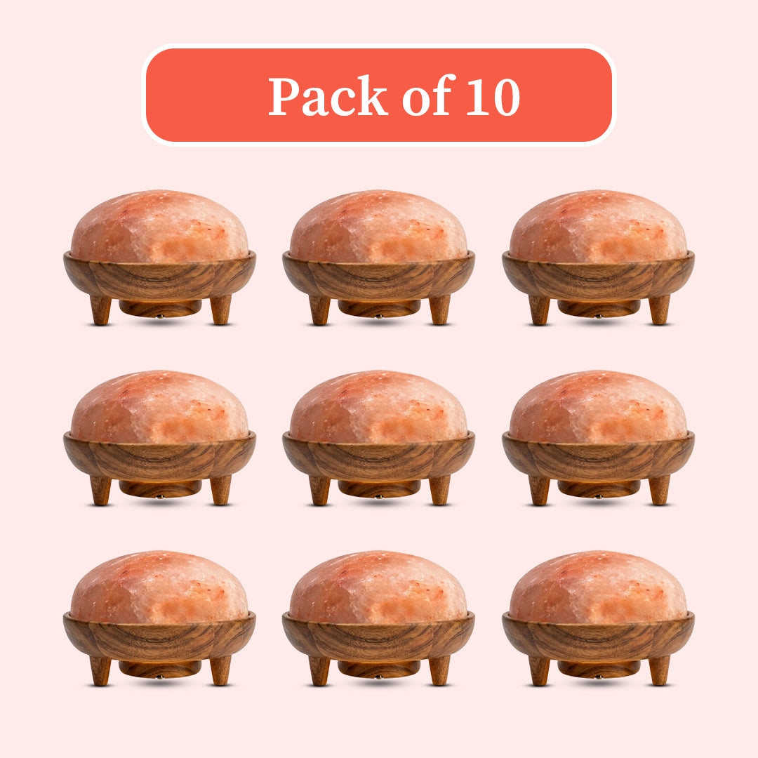 Pink Salt Foot Dome pack of 10 - Himalayan Pink Salt Detox Lamp