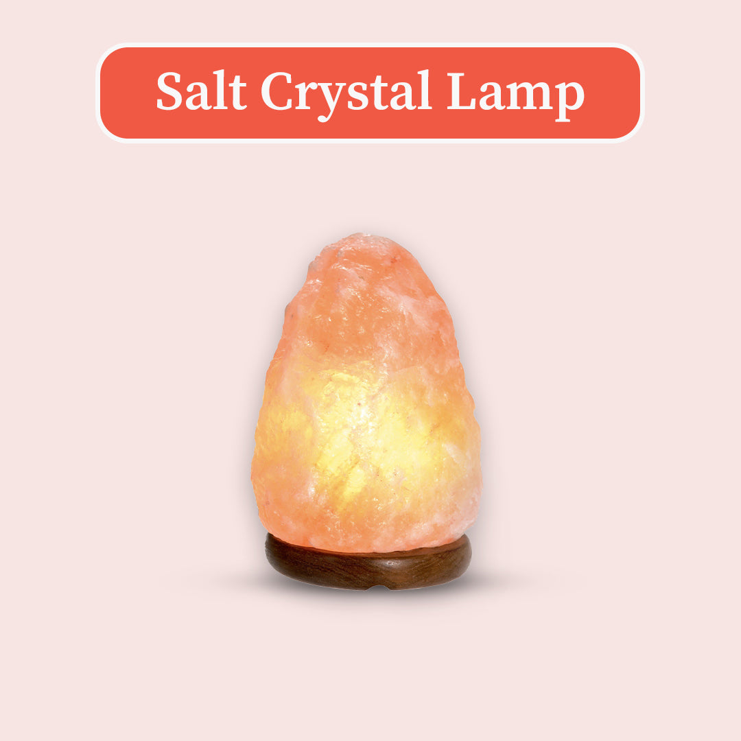 Himalayan crystal pink salt lamp with LED light