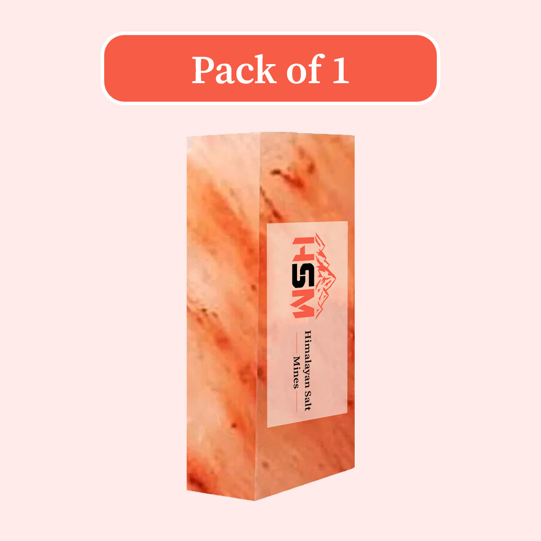 Himalayan Pink Salt Brick (8" x 4" x 2") - Pink Salt Bricks for Salt Wall
