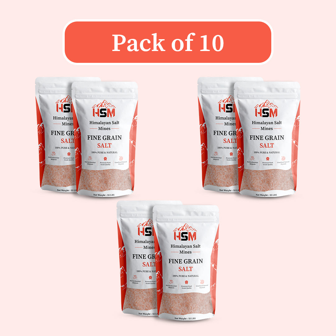 Bulk Fine Grain Salt Pack of 10 - Wholesale Floor Salt (55 lbs)