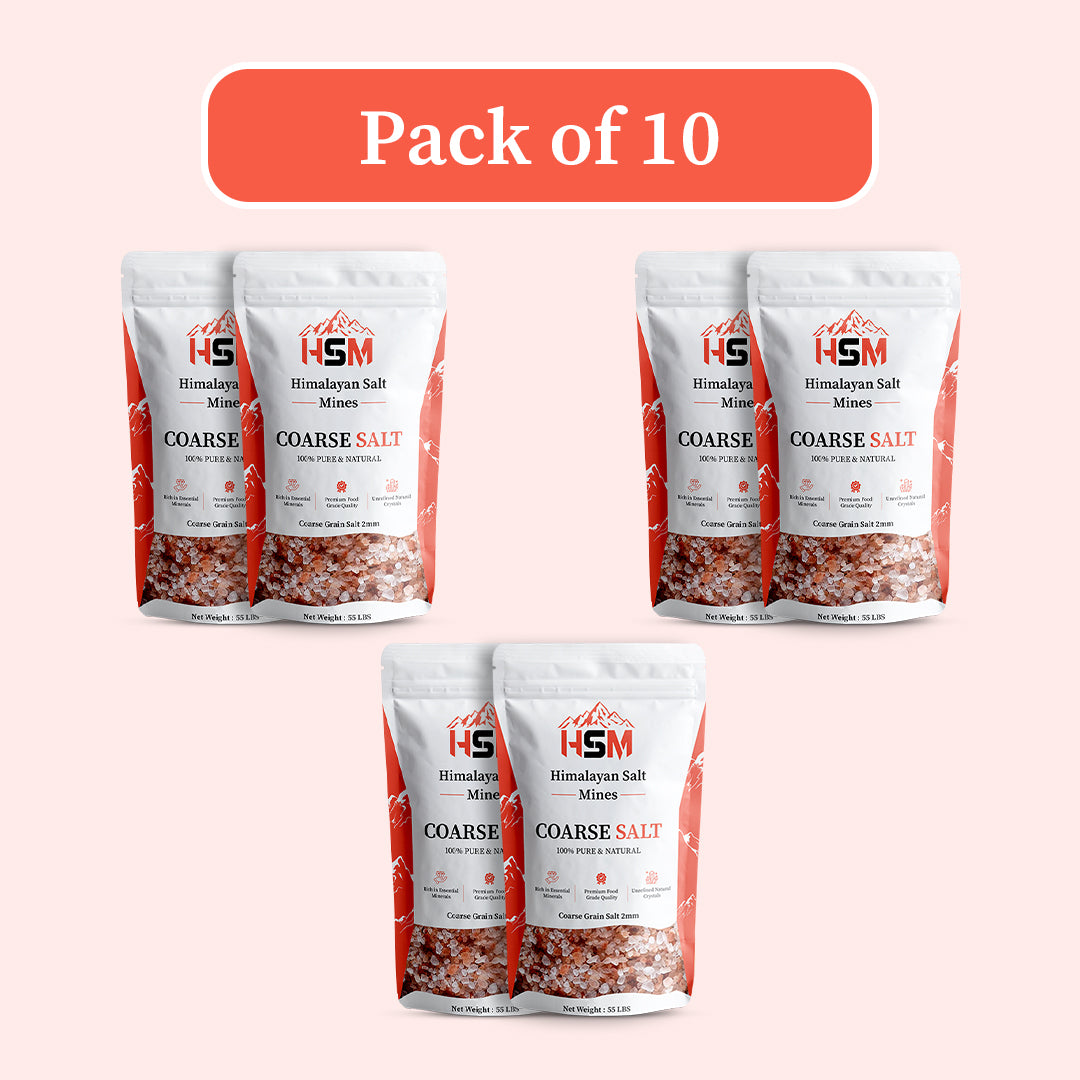 Bulk Himalayan Pink Coarse Salt pack of 10 - Wholesale Salt Chunks