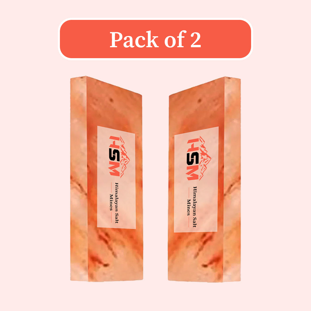 Wholesale Himalayan salt tiles, pack of 2, 8x4x0.75 inches