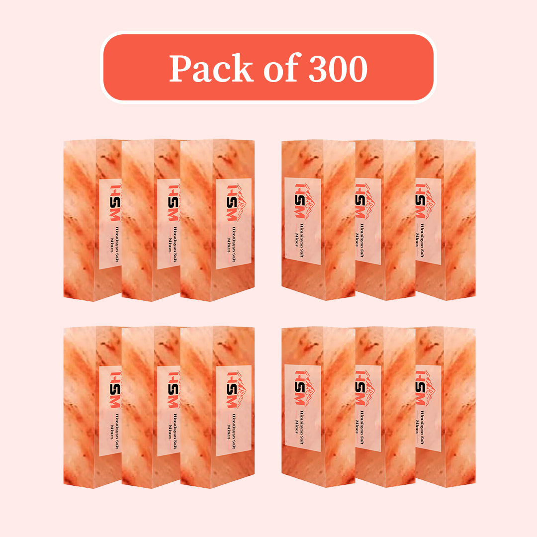 Bulk Himalayan pink salt bricks, pack of 300, 8x4x2 inches