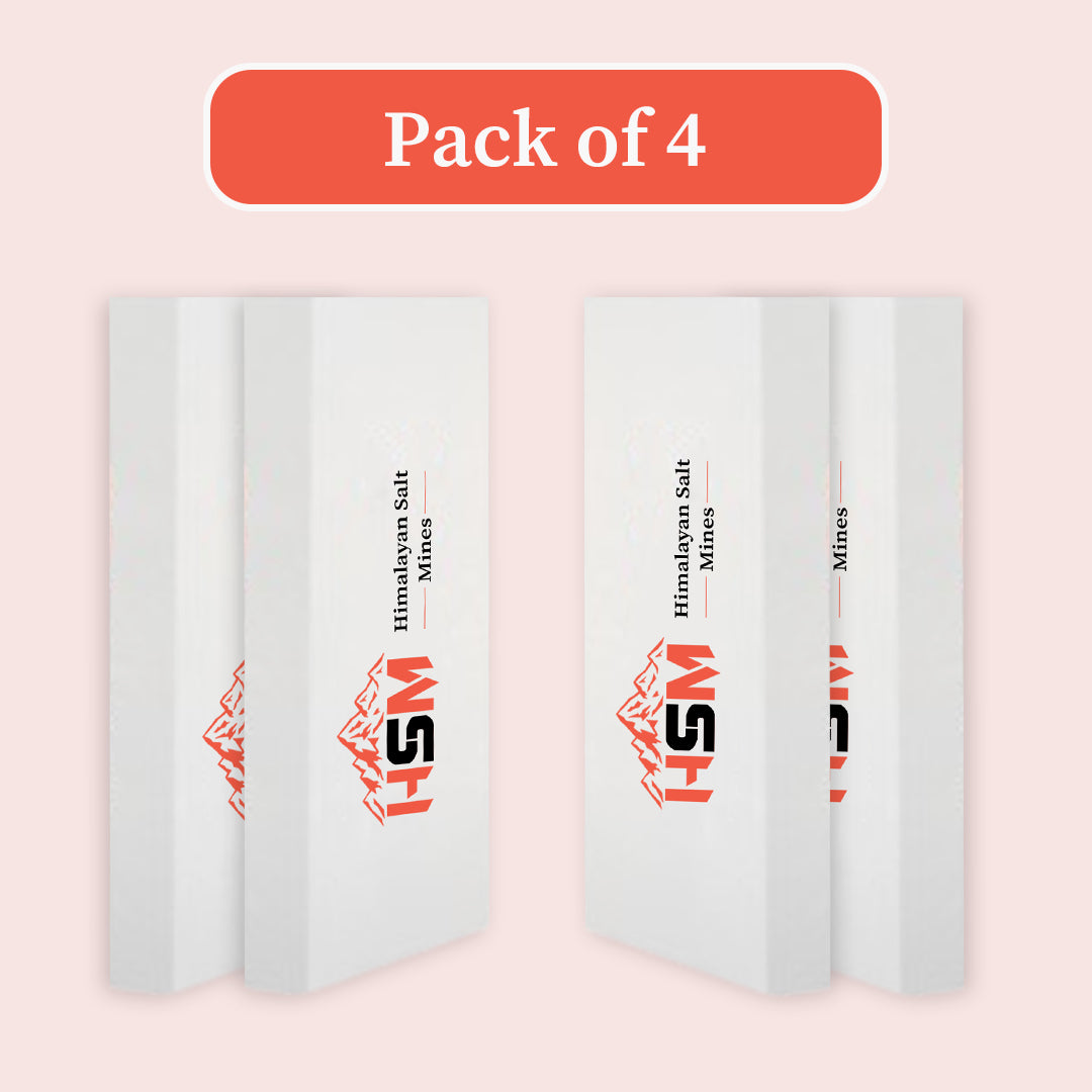 Himalayan white salt tiles for a spa or sauna, pack of 4, 8x4x1 inches