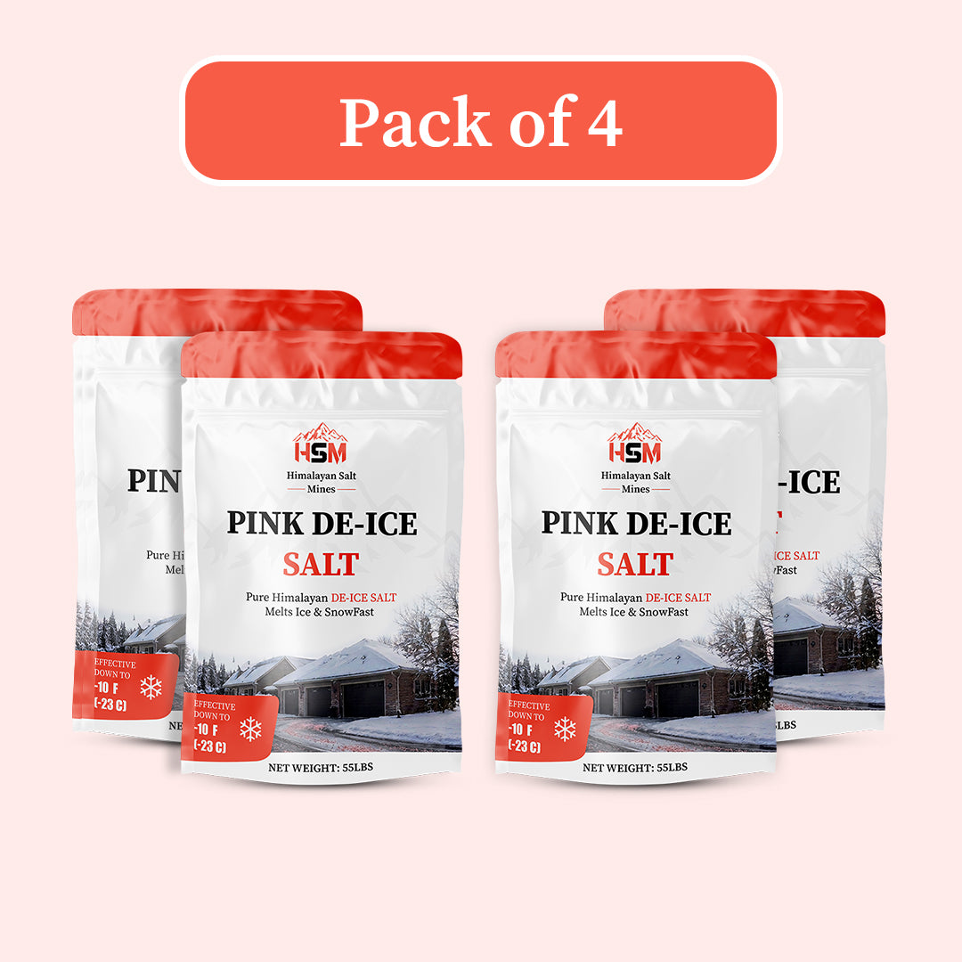 Wholesale pink de-icing salt, pack of 4, 55 lbs