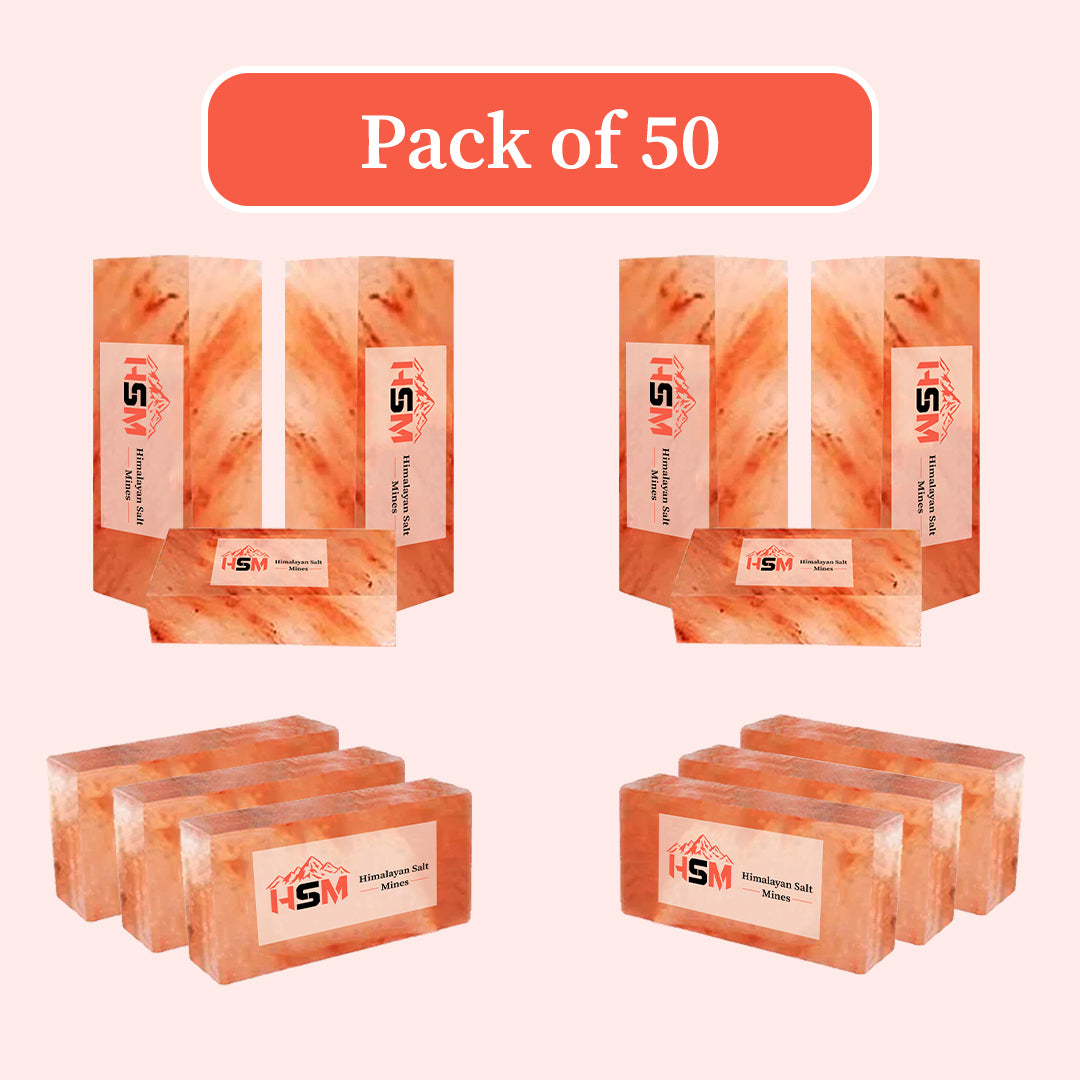 Wholesale Himalayan salt bricks, bulk pack of 50