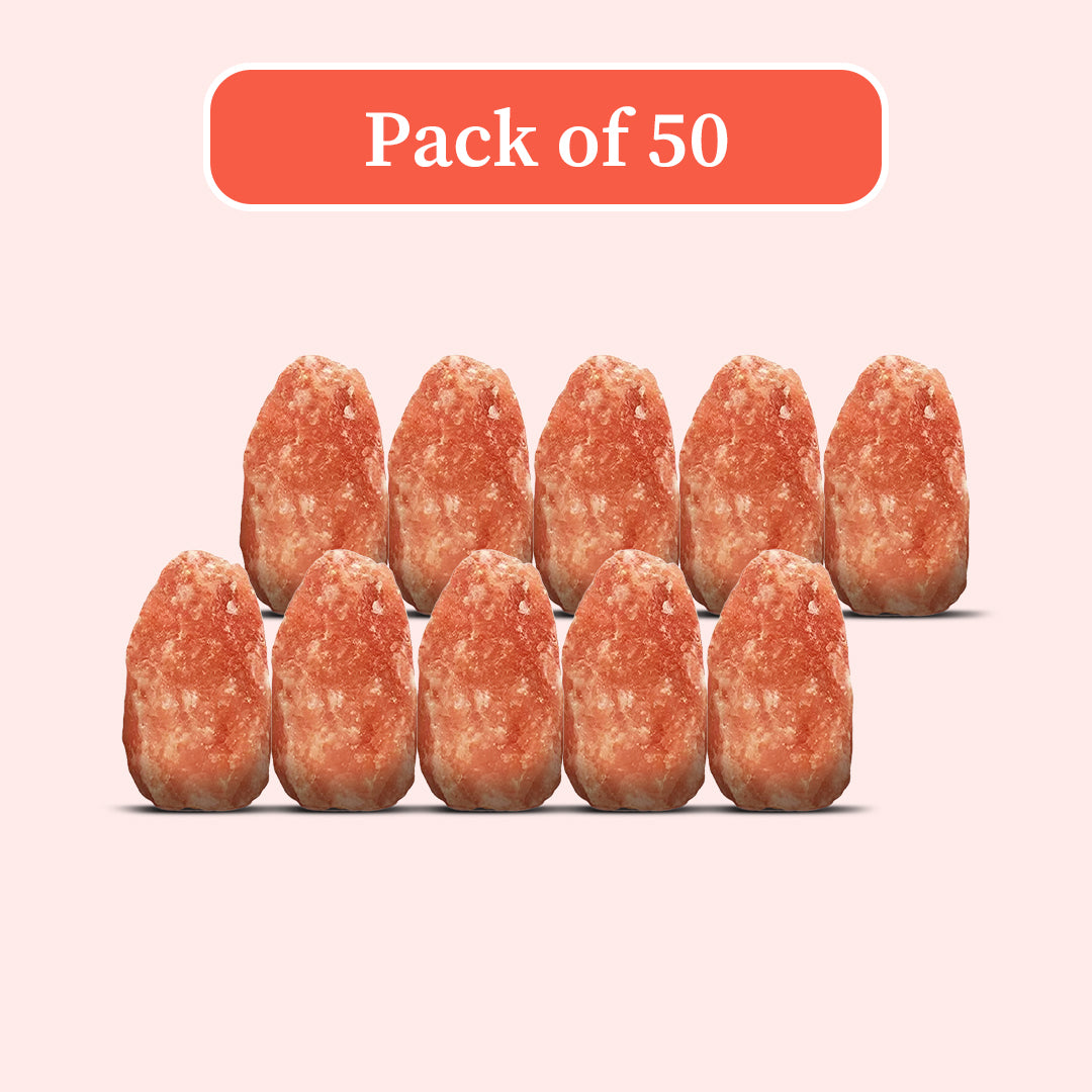 Bulk pink salt boulders for a salt room, pack of 50
