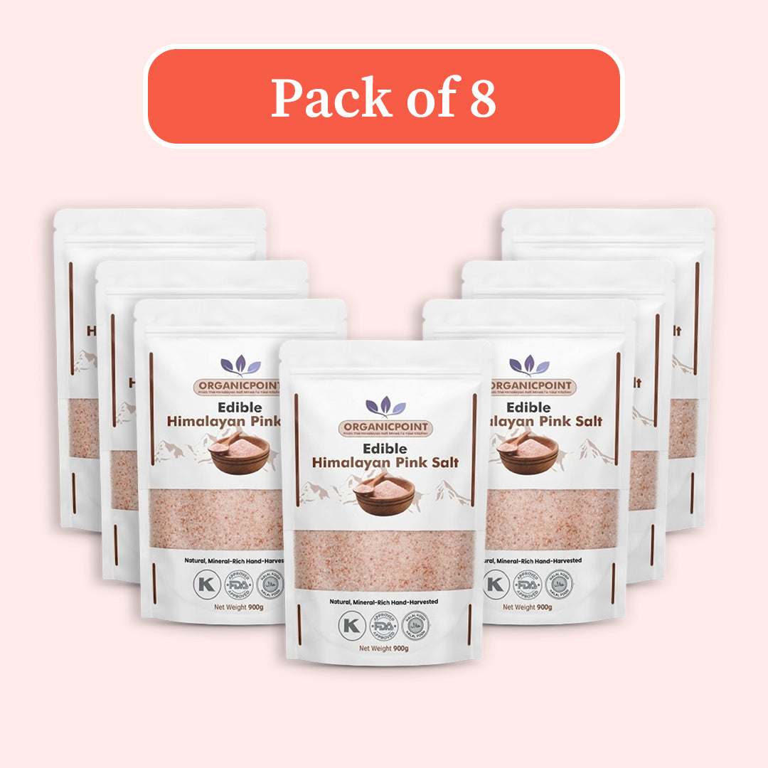 Wholesale Himalayan pink edible salt for cooking, bulk pack of 8